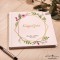  Złota ramka geometryczna z kwiatami Ślubny, biały album, księga gości 