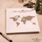 Mapa świata Ślubny, biały album, księga gości 