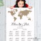 Mapa świata Ślubny plan stołu plakat