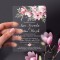 Magnolie Satynowe, akrylowe zaproszenia ślubne z pleksi