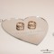 Ślubny talerzyk na obrączki w kształcie serca lustro