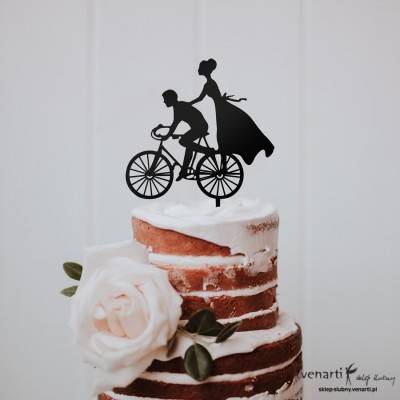 Topper na tort Para na rowerze