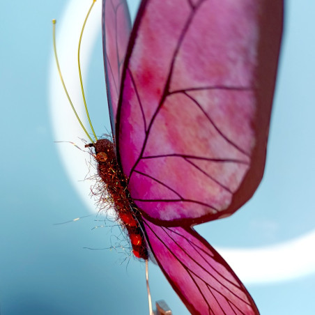 Motyl - Ślubna statuetka z motylem wzór łąkowych kwiatów, Podziękowanie dla rodziców