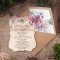 Drewniane zaproszenia ślubne rustykalne kwiaty