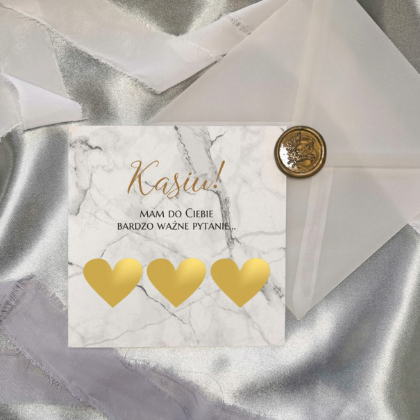 Prośba o Świadkowanie ze Zdrapką | Motyw Marmuru | Elegancja i Styl